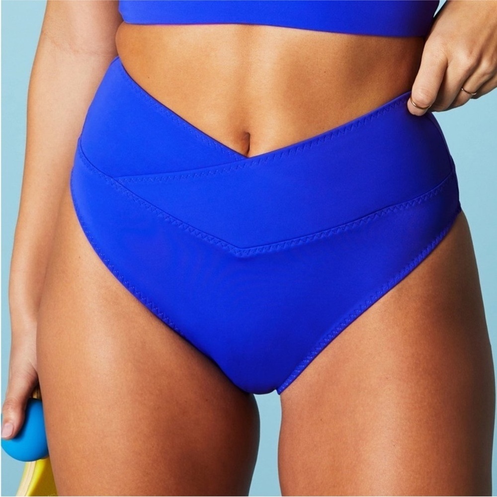 Fabletics High-Waisted Crossover Shaping Swim Bottom XL NWT